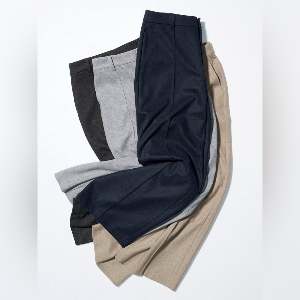 Uniqlo Brushed Jersey Wide Pants - Picture 2 of 8